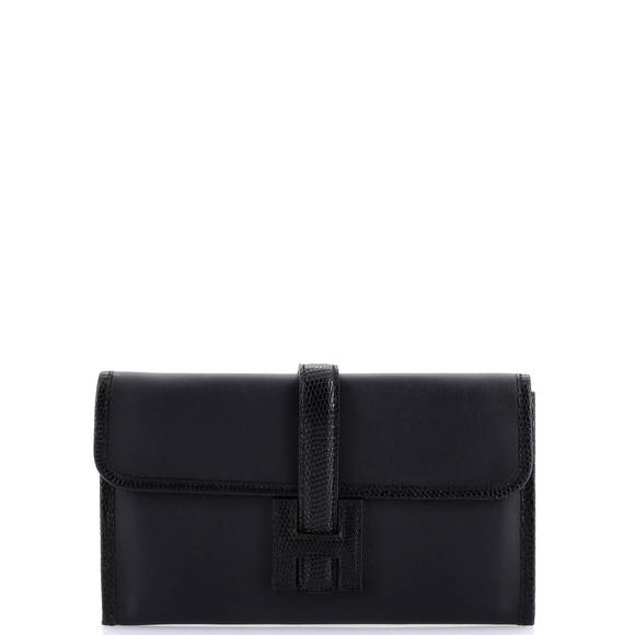 Hermes Jige Duo Clutch Swift with Lizard - Picture 1 of 8